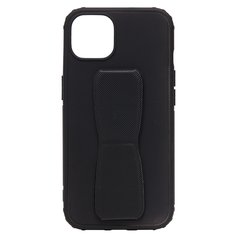 Чехол iPhone 13 пластиковый с подставкой и магнитом <черный> Promise Mobile
