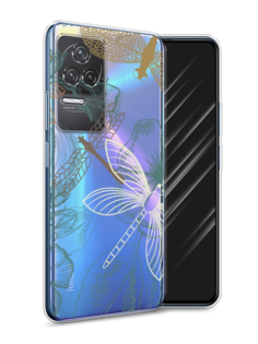 Чехол Awog на Xiaomi Redmi K50 "Тени стрекоз"