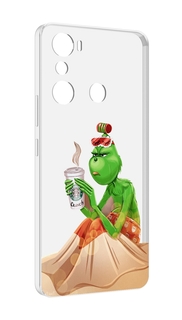 Чехол MyPads Гринч-в-платье для Infinix Hot 20i