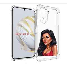 Чехол MyPads Брюнетка-в-красном-платье для Huawei Nova 10 SE