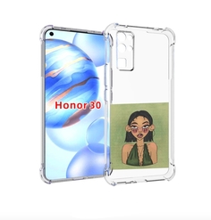 Чехол бампер MyPads девушка-с-каре-и-тату для Honor 30 (BMH-AN10