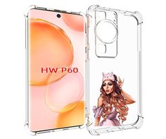 Чехол MyPads девушка-с-маской-для-сна женский для Huawei P60