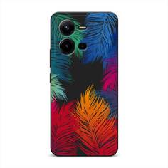 Чехол Awog на Vivo V25 "Рамка из перьев"