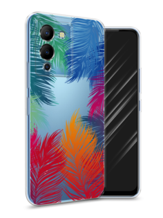 Чехол Awog на Infinix Note 12 G96 "Рамка из перьев"