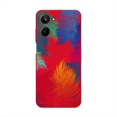 Чехол Awog на Realme 10 4G "Рамка из перьев"