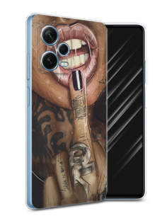 Чехол Awog для Xiaomi Redmi Note 12 Pro Plus "Девушка с татуировками"