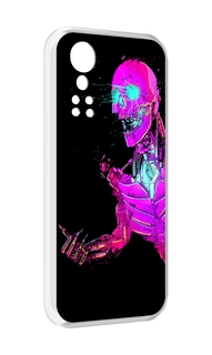 Чехол MyPads скелет-робот-фиолетовый для ZTE Axon 30 5G / Axon 30S