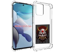 Чехол бампер MyPads маска с клыками и рогами для Motorola Moto G