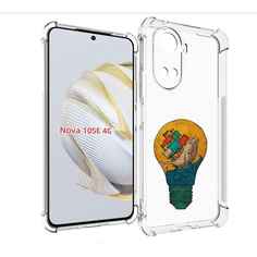 Чехол MyPads кит в лампочке с парусами для Huawei Nova 10 SE