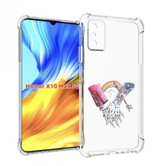 Чехол MyPads абстракция руки в татуировках для Honor X10 Max