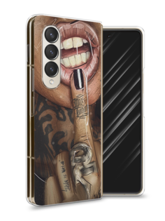 Чехол Awog на Samsung Galaxy Z Fold 4 / Самсунг Галакси Зе "Девушка с татуировками"