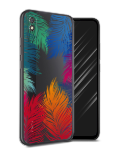 Чехол Awog на Xiaomi Redmi 9A "Рамка из перьев"