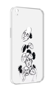 Чехол MyPads человек с разными масками для Alcatel SHINE LITE 5080X 5.0