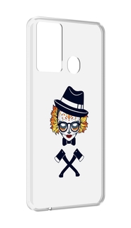 Чехол MyPads девушка в маске с топорами рисунок для Itel P37/Itel Vision 2S