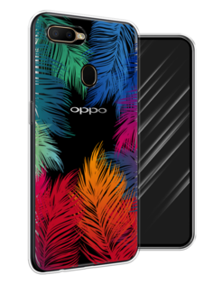 Чехол Awog на Oppo A5s "Рамка из перьев"