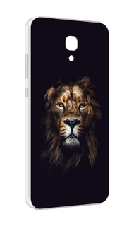 Чехол MyPads Лев-в-тени мужской для Meizu M6 (M711Q)