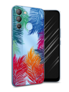 Чехол Awog на Tecno POP 5 LTE "Рамка из перьев"