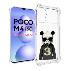 Чехол MyPads Панда-в-костюме для Xiaomi Poco M4 5G