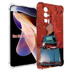 Чехол MyPads машина мчится с дымком для Xiaomi Redmi K60 Pro