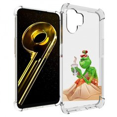 Чехол бампер MyPads Гринч-в-платье для Realme 10 5G противоударный