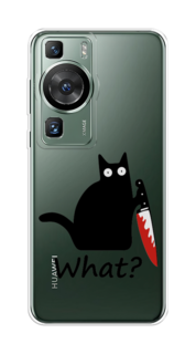 Чехол на Huawei P60/P60 Pro "Котик с ножом" Case Place