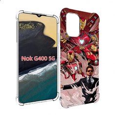 Чехол MyPads Тони-Старк-и-костюмы для Nokia G400 5G