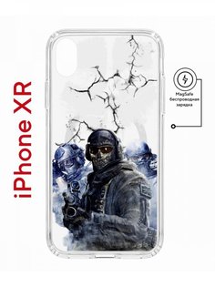 Чехол на iPhone XR MagSafe с принтом Kruche Print Call of Duty противоударный с магнитом КruЧЕ