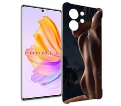 Чехол MyPads белые-татуировки-на-теле для Honor 80 SE