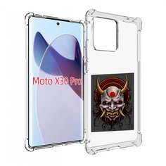 Чехол MyPads маска с клыками и рогами для Motorola Moto X30 Pro