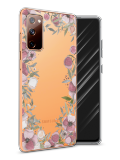 Чехол Awog на Samsung Galaxy S20 FE / Самсунг S20 FE "Розовая цветочная рамка"