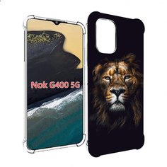 Чехол MyPads Лев-в-тени мужской для Nokia G400 5G