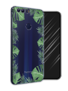 Чехол Awog на Honor 8 "Листья папоротника рамка"