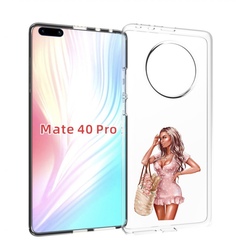 Чехол MyPads Девушка-в-мини-платье женский для Huawei Mate 40 Pro (NOH-NX9)