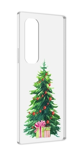 Чехол MyPads Елка новогодняя с подарками акварель для Samsung Galaxy Z Fold 4 (SM-F936)