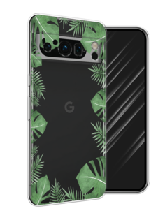 Чехол Awog на Google Pixel 8 Pro "Листья папоротника рамка"