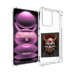 Чехол MyPads маска с клыками и рогами для Xiaomi Redmi Note 12 Pro