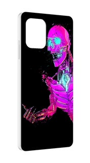 Чехол MyPads скелет-робот-фиолетовый для UMIDIGI Power 7 Max / Power 7S