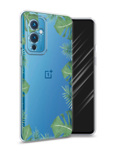 Чехол Awog на OnePlus 9 LE2110 / ВанПлас 9 LE2110 "Листья папоротника рамка"