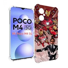 Чехол MyPads Тони-Старк-и-костюмы для Xiaomi Poco M4 5G