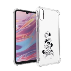 Чехол бампер MyPads человек с разными масками для Huawei Enjoy 9