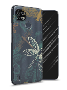 Чехол Awog на Realme C21Y "Тени стрекоз"