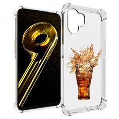 Чехол бампер MyPads Кола-в-стакане для Realme 10 5G противоударный