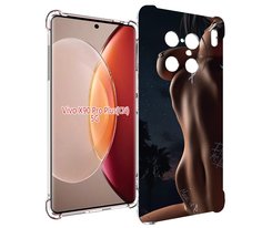 Чехол MyPads белые-татуировки-на-теле для Vivo X90 Pro Plus