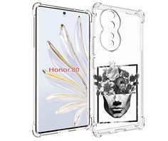 Чехол MyPads черно белая ваза в абстракции для Honor 80