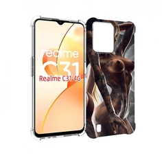 Чехол MyPads девушки-инь-и-янь-в-татуировках для OPPO Realme C31