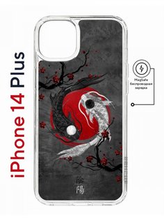 Чехол на iPhone 14 Plus MagSafe с принтом Kruche Print Гармония противоударный с магнитом КruЧЕ