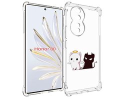 Чехол MyPads котик-с-злой-тенью для Honor 80