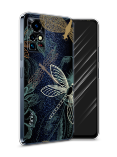 Чехол Awog на Infinix Zero X Pro "Тени стрекоз"