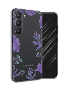 Чехол Awog на Samsung Galaxy S23 5G "Сиреневая цветочная рамка"