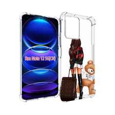 Чехол MyPads девушка-с-модным-чемоданом женский для Xiaomi Redmi Note 12